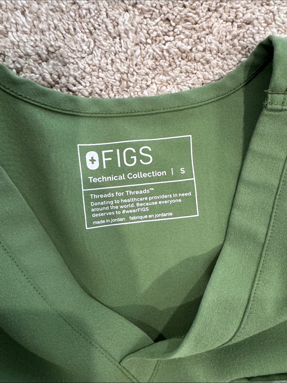 Figs Olive Green Scrub Set, Small/SP - Picture 2 of 5